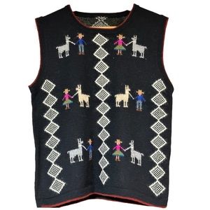 Unisex navy blue Peruvian vest, 100% alpaca, super soft and brand NEW. Fits a XL